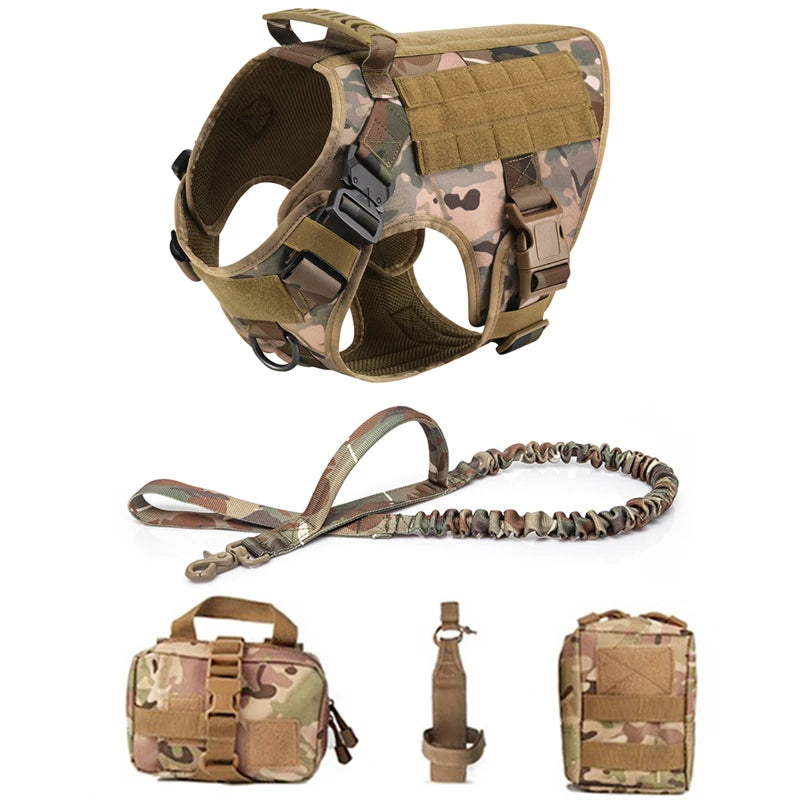 Pettorina tattica stile militare + accessori, utile anche per allenamento del proprio cane