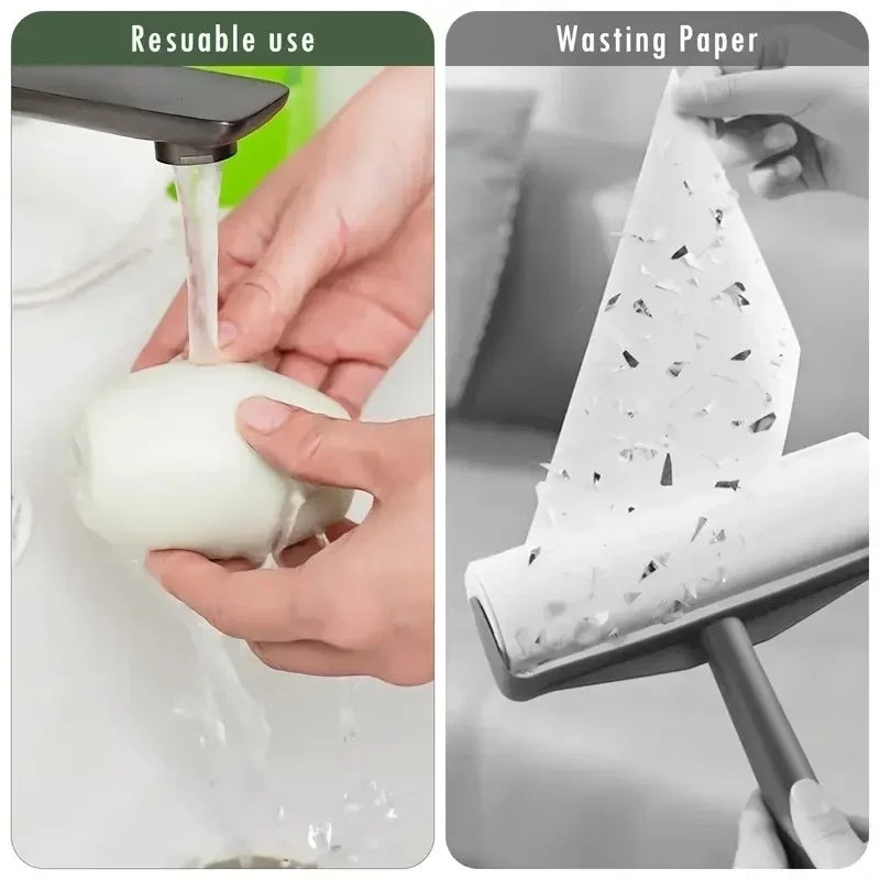 rullo manuale per rimuovere i peli di animali riutilizzabile e lavabile