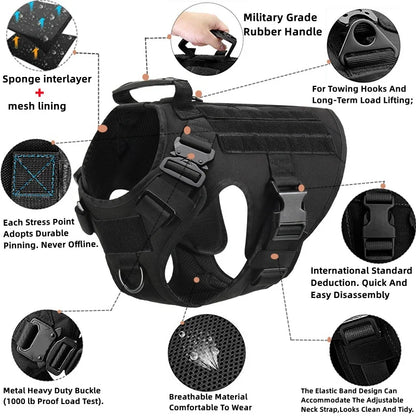 Pettorina tattica stile militare + accessori, utile anche per allenamento del proprio cane