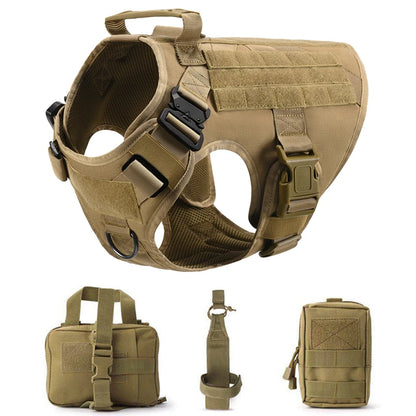 Pettorina tattica stile militare + accessori, utile anche per allenamento del proprio cane