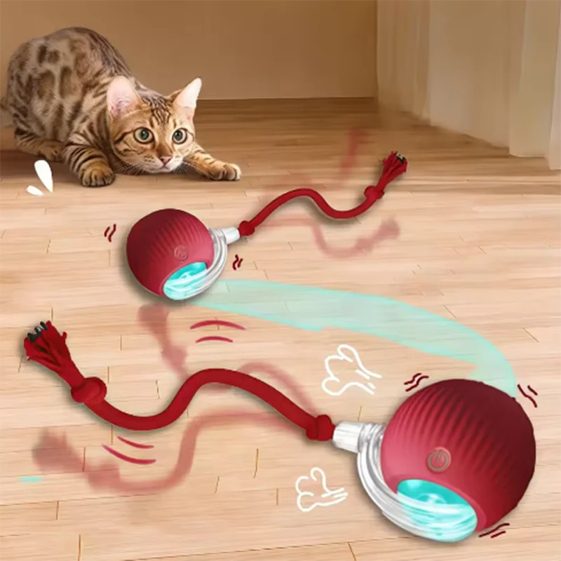 Palla interattiva per gatti, ricaricabile, con diverse modalità di funzione