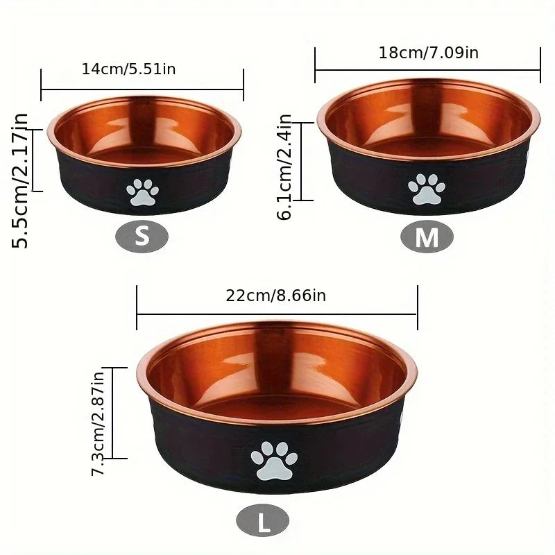Ciotola antiscivolo in acciaio inossidabile per cani di piccola, media e grande taglia.