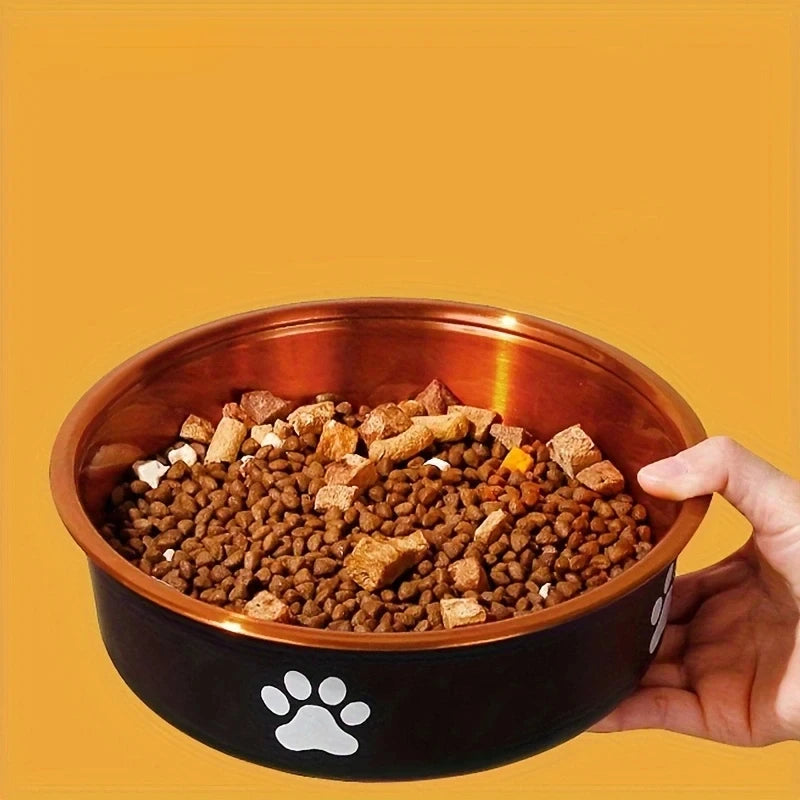 Ciotola antiscivolo in acciaio inossidabile per cani di piccola, media e grande taglia.