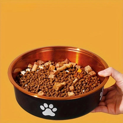 Ciotola antiscivolo in acciaio inossidabile per cani di piccola, media e grande taglia.