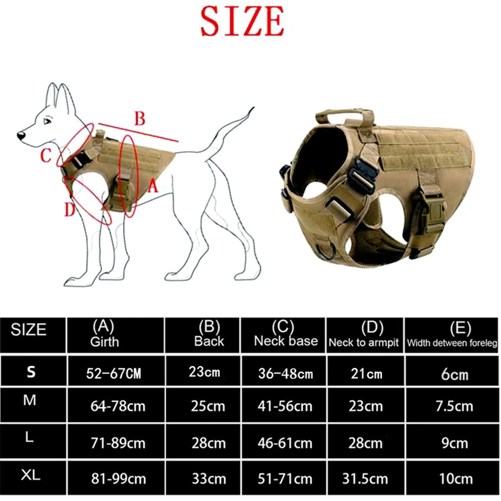 Pettorina tattica stile militare + accessori, utile anche per allenamento del proprio cane