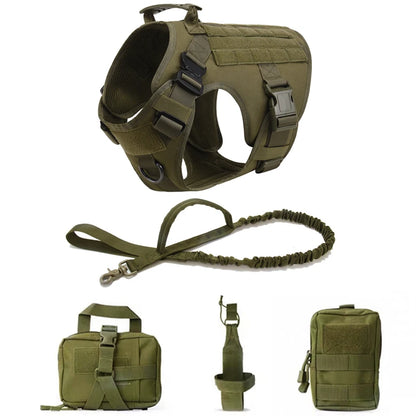Pettorina tattica stile militare + accessori, utile anche per allenamento del proprio cane