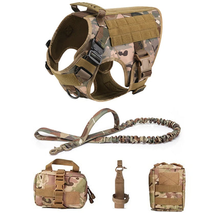 Pettorina tattica stile militare + accessori, utile anche per allenamento del proprio cane