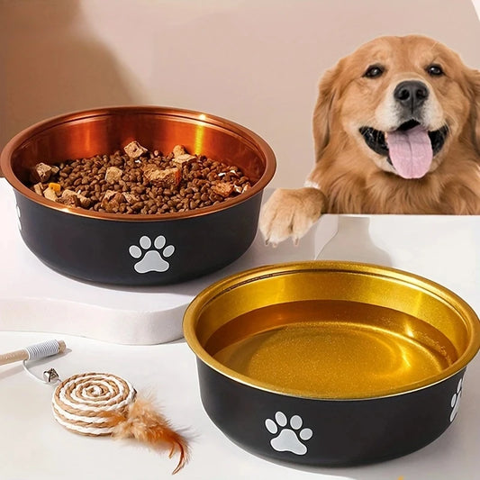 Ciotola antiscivolo in acciaio inossidabile per cani di piccola, media e grande taglia.
